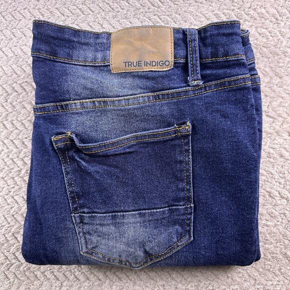 TRUE INDIGO Blue Jeans Men Size 40x32 Stretch Medium wash - Picture 14 of 14